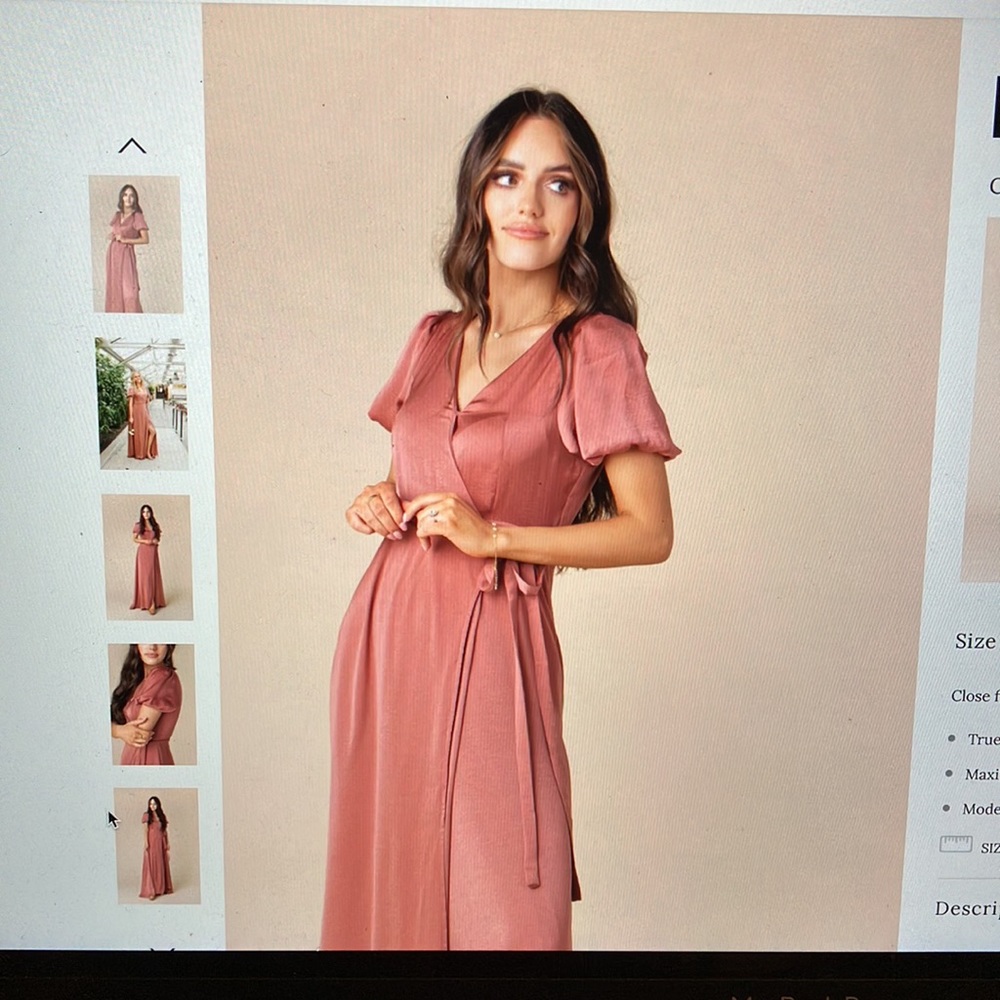 Brass and Roe Dusty Pink Wrap Dress (NWT)